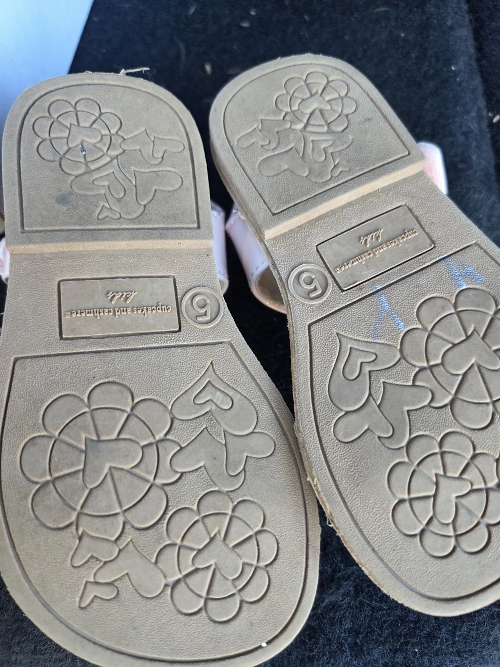 Cupcakes & Cashmere Kids Pearl Pink Glitter Sandals Toddler Girls Size 5